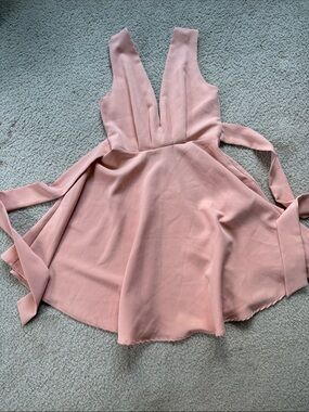 Windsor Dusty Pink V-Neck Mini Dress